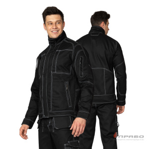 Костюм мужской «Викинг 2020» чёрный (куртка и брюки). Артикул: Кос10120ч. Цена от 8 343,00 р. в г. Москва