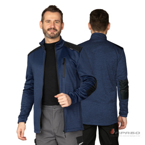 Куртка «Валма» трикотажная синий меланж/чёрный. Артикул: 10683. Цена от 2 842 р.
