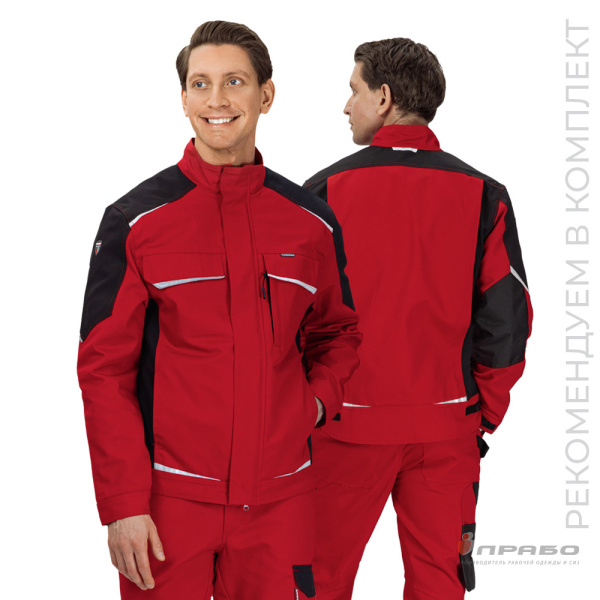 Куртка мужская «Сюрвейер» красный/чёрный. Артикул: 10651. #REGION_MIN_PRICE# в г. Москва