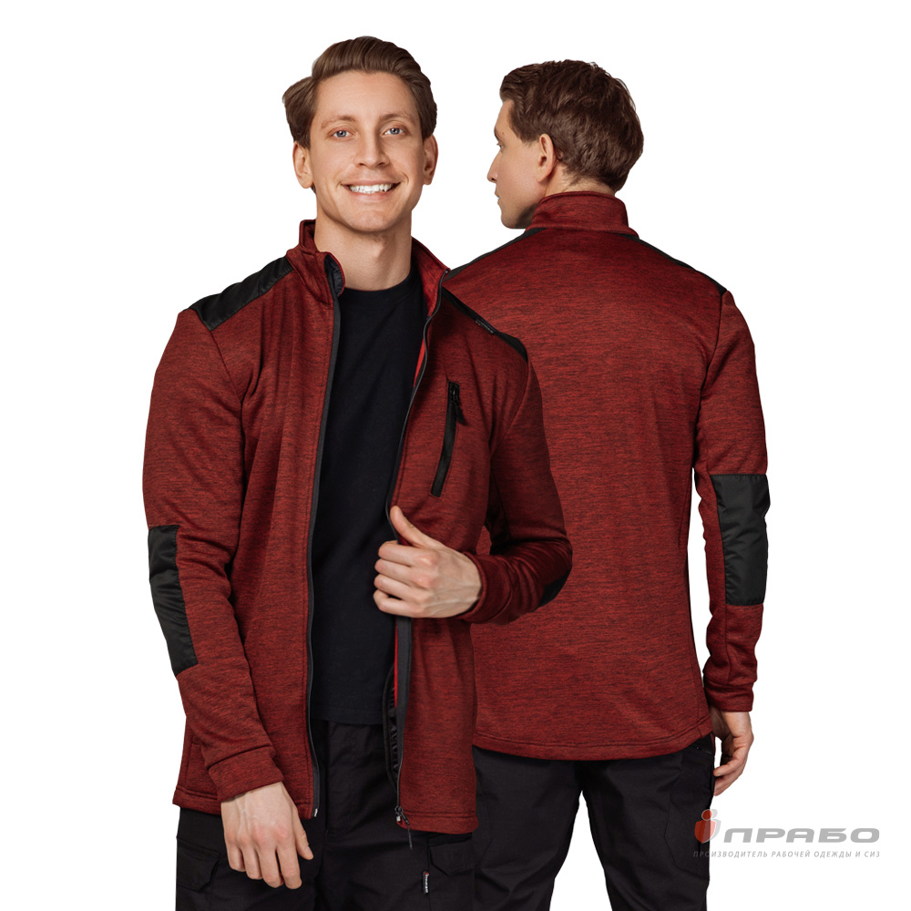 Куртка «Валма» трикотажная красный меланж/чёрный. Артикул: 10683. Цена от 2 842 р.
